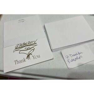 Graduation Thank You Cards 12 & 8 Envelopes 3.75 x 5.25 Set
